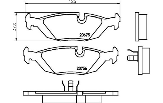 Kit de plaquettes de frein, frein à disque 8DB 355 006-041 Hella, Image 4