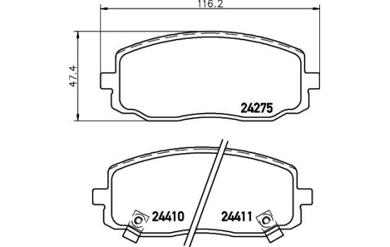 Kit de plaquettes de frein, frein à disque 8DB 355 006-571 Hella, Image 4