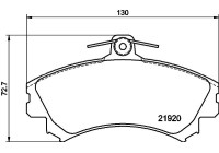 Kit de plaquettes de frein, frein à disque 8DB 355 006-701 Hella