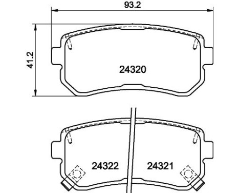 Kit de plaquettes de frein, frein à disque 8DB 355 006-961 Hella Pagid GmbH, Image 4