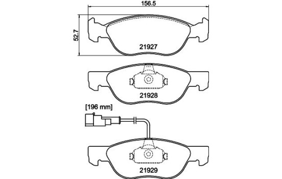 Kit de plaquettes de frein, frein à disque 8DB 355 007-901 Hella, Image 4