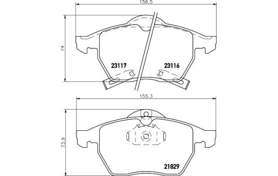 Kit de plaquettes de frein, frein à disque 8DB 355 008-041 Hella, Image 4