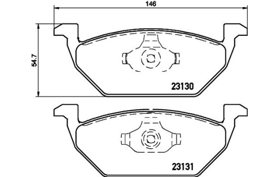 Kit de plaquettes de frein, frein à disque 8DB 355 008-591 Hella