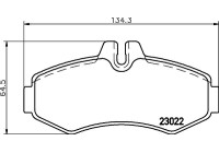 Kit de plaquettes de frein, frein à disque 8DB 355 008-631 Hella