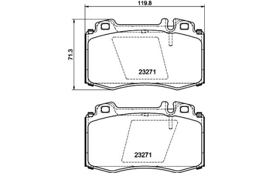 Kit de plaquettes de frein, frein à disque 8DB 355 008-691 Hella, Image 4