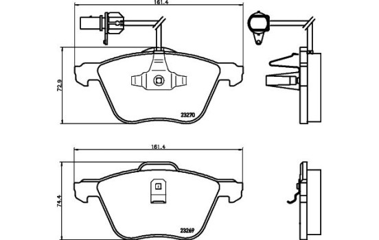 Kit de plaquettes de frein, frein à disque 8DB 355 008-921 Hella, Image 4