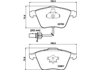 Kit de plaquettes de frein, frein à disque 8DB 355 009-201 Hella