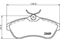 Kit de plaquettes de frein, frein à disque 8DB 355 009-321 Hella