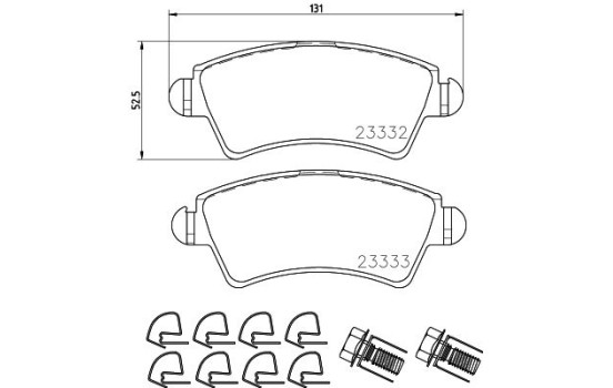 Kit de plaquettes de frein, frein à disque 8DB 355 009-871 Hella, Image 4