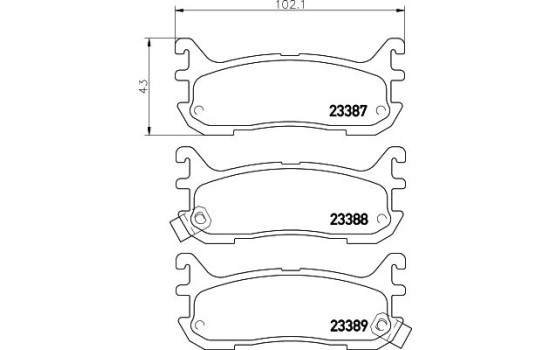 Kit de plaquettes de frein, frein à disque 8DB 355 009-911 Hella, Image 4