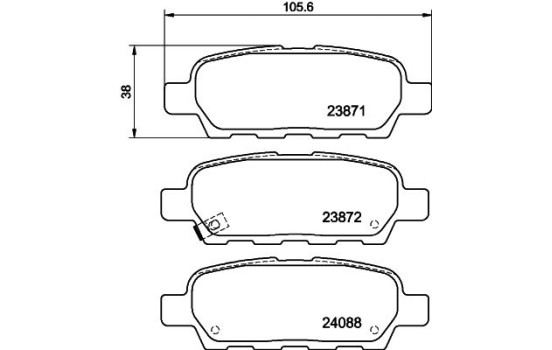 Kit de plaquettes de frein, frein à disque 8DB 355 010-241 Hella, Image 4
