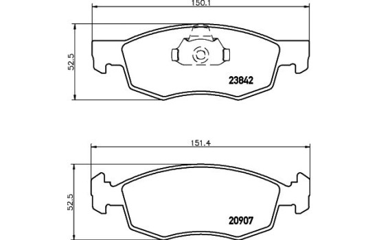 Kit de plaquettes de frein, frein à disque 8DB 355 010-321 Hella, Image 4