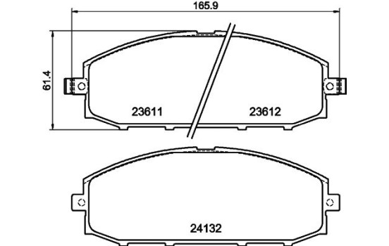 Kit de plaquettes de frein, frein à disque 8DB 355 010-511 Hella, Image 4