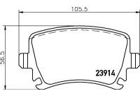 Kit de plaquettes de frein, frein à disque 8DB 355 010-601 Hella