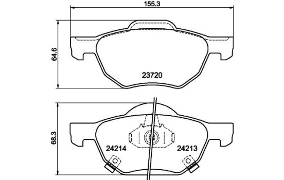 Kit de plaquettes de frein, frein à disque 8DB 355 010-831 Hella, Image 4