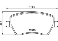Kit de plaquettes de frein, frein à disque 8DB 355 010-851 Hella