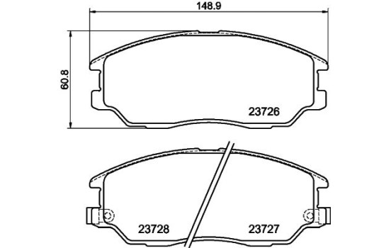 Kit de plaquettes de frein, frein à disque 8DB 355 010-861 Hella, Image 4