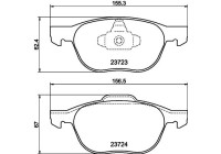 Kit de plaquettes de frein, frein à disque 8DB 355 011-191 Hella