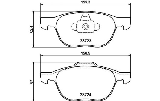 Kit de plaquettes de frein, frein à disque 8DB 355 011-191 Hella