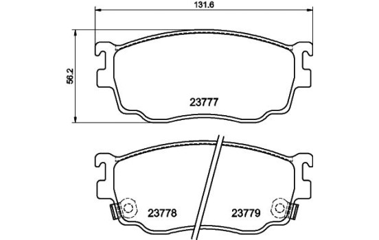 Kit de plaquettes de frein, frein à disque 8DB 355 011-561 Hella, Image 4