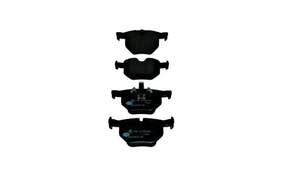 Kit de plaquettes de frein, frein à disque 8DB 355 011-801 Hella