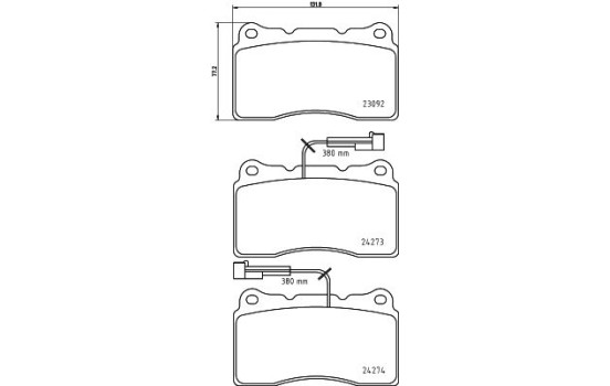 Kit de plaquettes de frein, frein à disque 8DB 355 012-291 Hella, Image 4