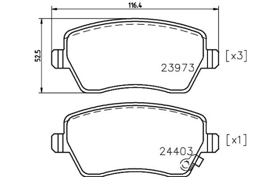 Kit de plaquettes de frein, frein à disque 8DB 355 012-301 Hella, Image 4
