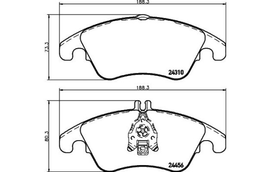 Kit de plaquettes de frein, frein à disque 8DB 355 012-621 Hella
