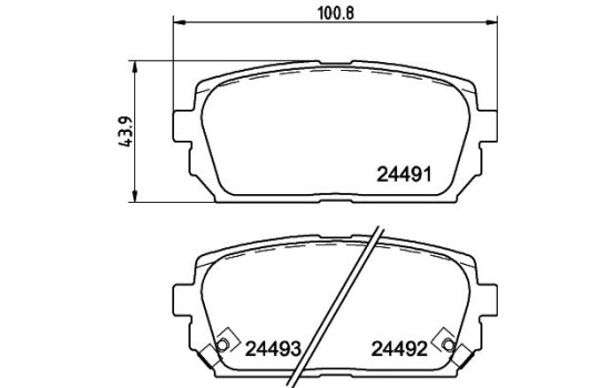 Kit de plaquettes de frein, frein à disque 8DB 355 012-971 Hella, Image 4