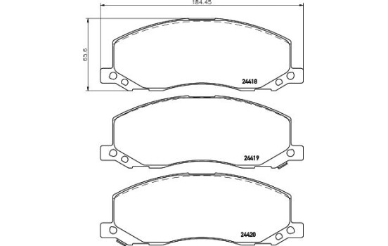 Kit de plaquettes de frein, frein à disque 8DB 355 013-061 Hella, Image 4