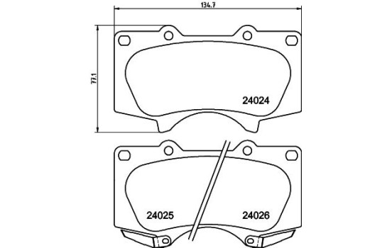 Kit de plaquettes de frein, frein à disque 8DB 355 014-121 Hella, Image 4