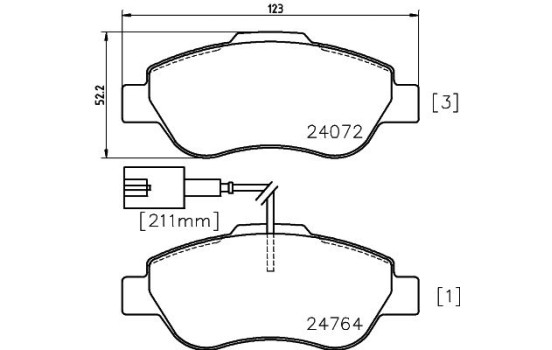 Kit de plaquettes de frein, frein à disque 8DB 355 014-471 Hella, Image 7