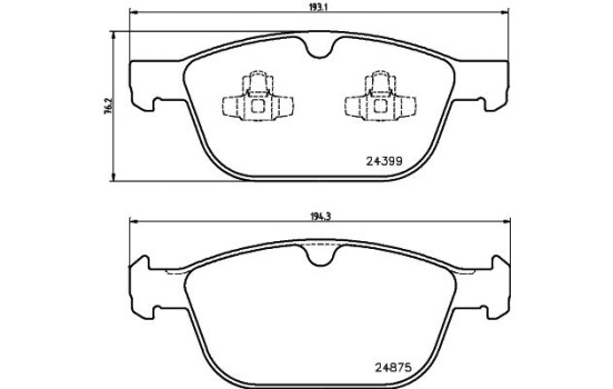 Kit de plaquettes de frein, frein à disque 8DB 355 014-541 Hella, Image 3