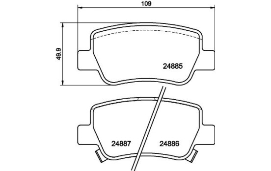 Kit de plaquettes de frein, frein à disque 8DB 355 014-641 Hella, Image 4