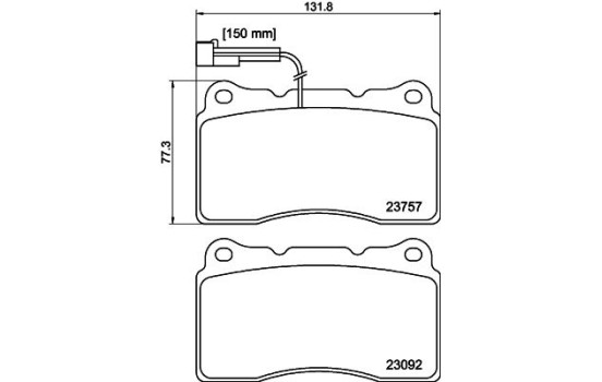 Kit de plaquettes de frein, frein à disque 8DB 355 014-731 Hella, Image 4