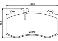 Kit de plaquettes de frein, frein à disque 8DB 355 014-821 Hella