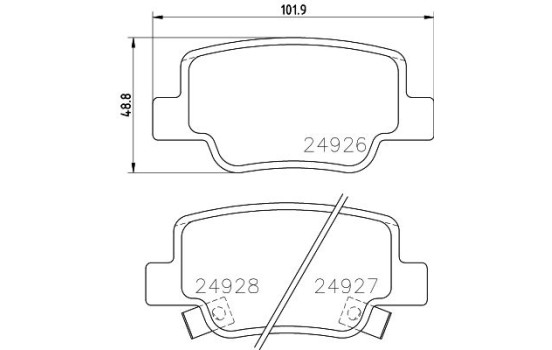 Kit de plaquettes de frein, frein à disque 8DB 355 014-891 Hella, Image 4