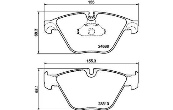 Kit de plaquettes de frein, frein à disque 8DB 355 015-261 Hella, Image 4