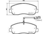 Kit de plaquettes de frein, frein à disque 8DB 355 015-291 Hella
