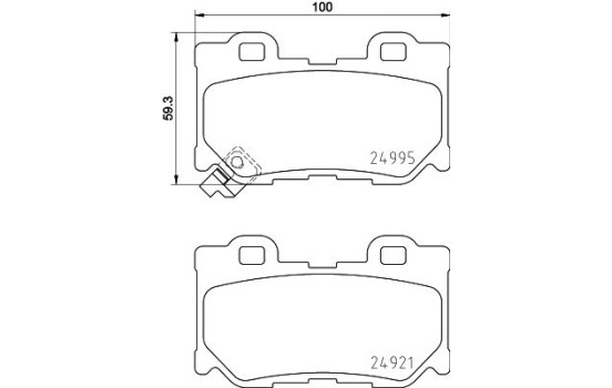 Kit de plaquettes de frein, frein à disque 8DB 355 015-421 Hella, Image 4