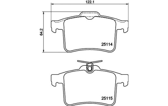 Kit de plaquettes de frein, frein à disque 8DB 355 015-901 Hella, Image 3