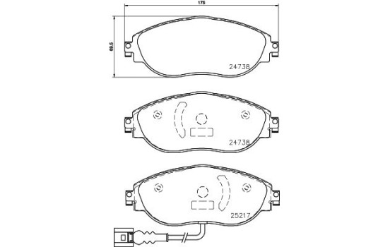 Kit de plaquettes de frein, frein à disque 8DB 355 015-921 Hella, Image 4