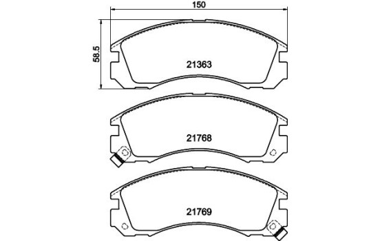 Kit de plaquettes de frein, frein à disque 8DB 355 016-531 Hella, Image 4