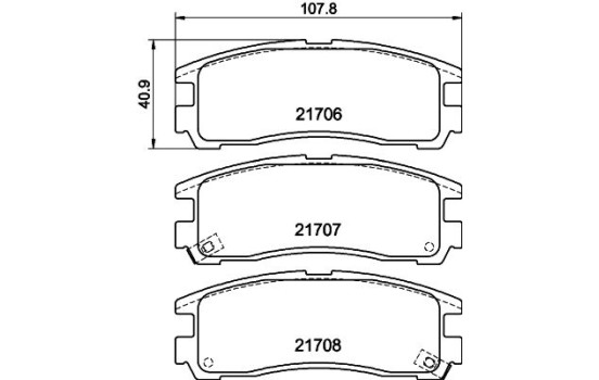 Kit de plaquettes de frein, frein à disque 8DB 355 016-591 Hella, Image 4