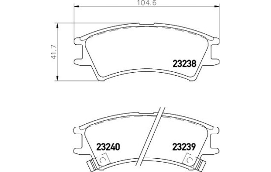 Kit de plaquettes de frein, frein à disque 8DB 355 017-051 Hella, Image 4