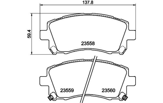 Kit de plaquettes de frein, frein à disque 8DB 355 017-291 Hella, Image 4