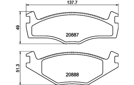 Kit de plaquettes de frein, frein à disque 8DB 355 017-501 Hella, Image 4