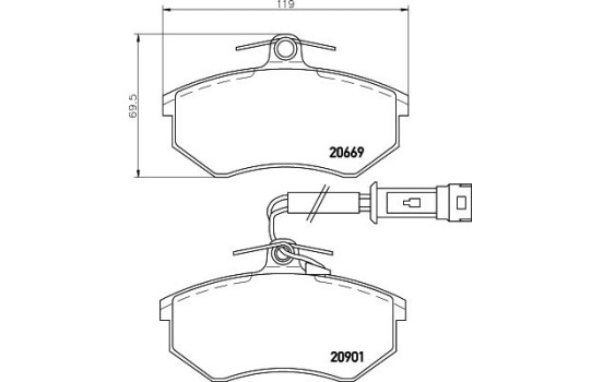 Kit de plaquettes de frein, frein à disque 8DB 355 017-651 Hella, Image 4