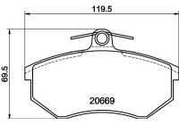 Kit de plaquettes de frein, frein à disque 8DB 355 017-701 Hella Pagid GmbH