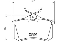 Kit de plaquettes de frein, frein à disque 8DB 355 018-111 Hella
